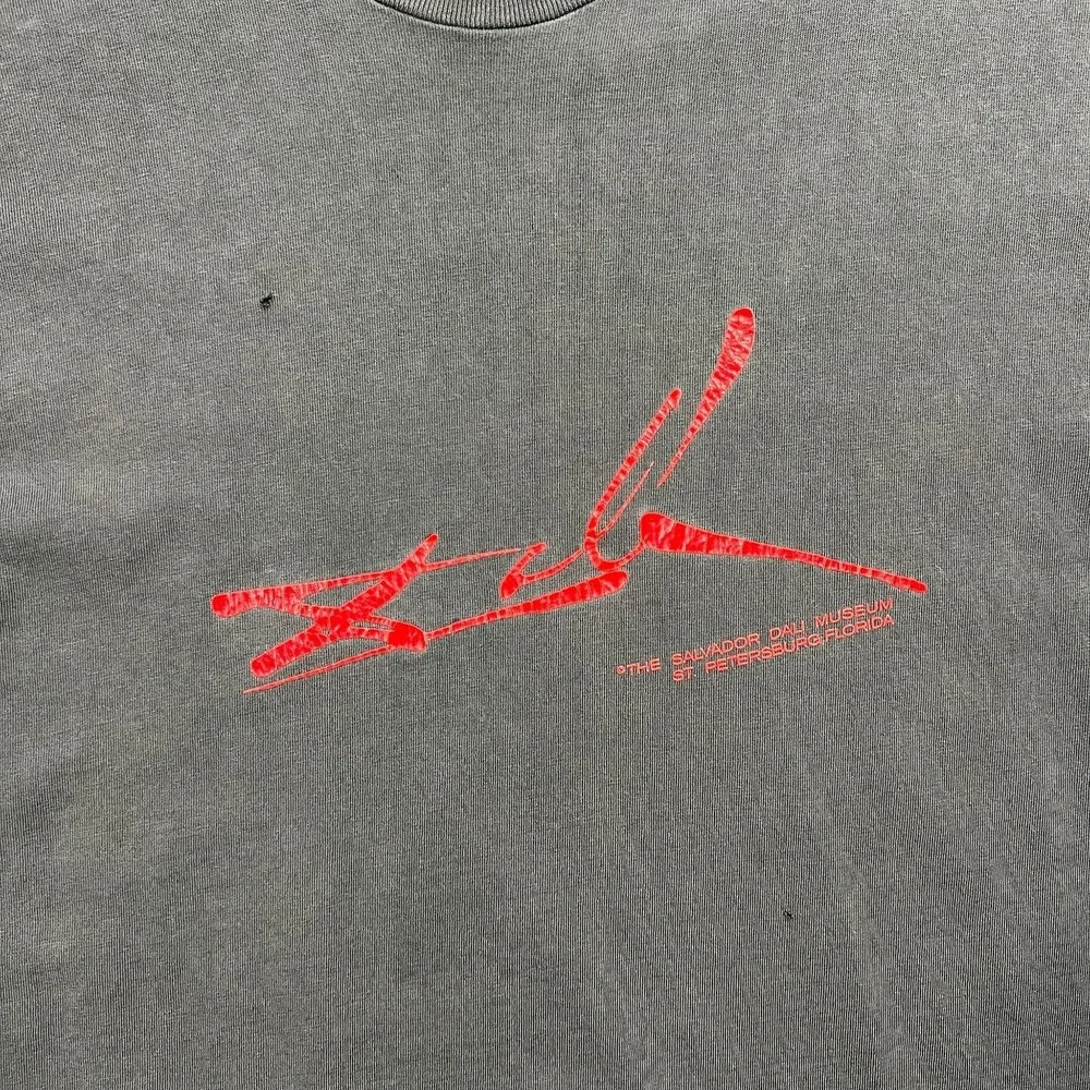 Vintage Salvador Dali Museum Signature St Pete T-Shirt Men's L Faded Black 90s - Picture 4 of 9